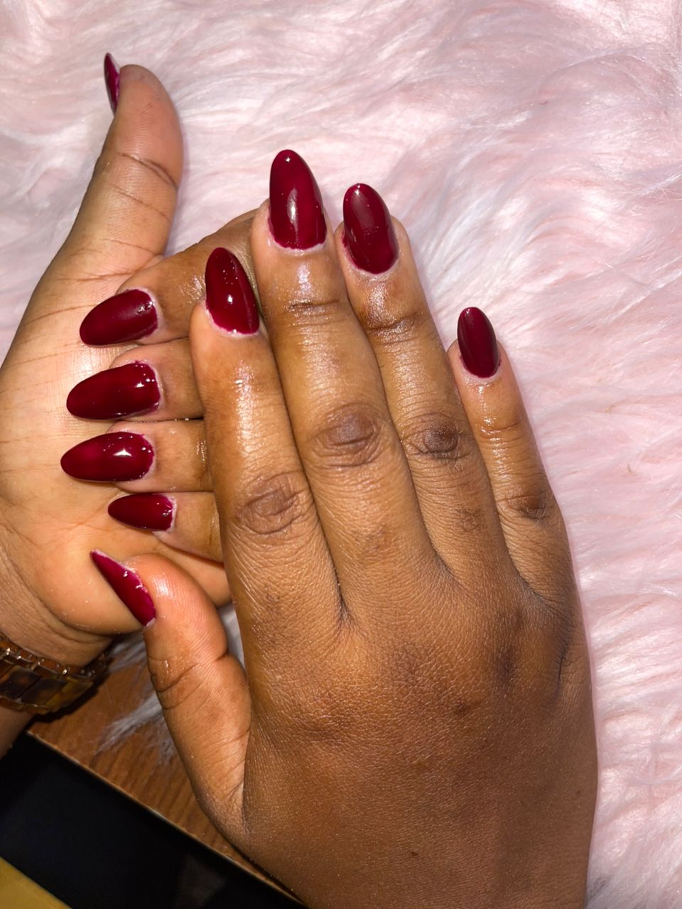 Pink and gold nail art set